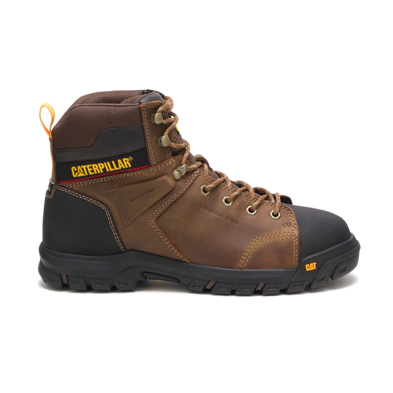 Caterpillar Boots South Africa - Cat Men's Wellspring Waterproof Metatarsal Guard Steel Toe Work Boots Brown PI5602197